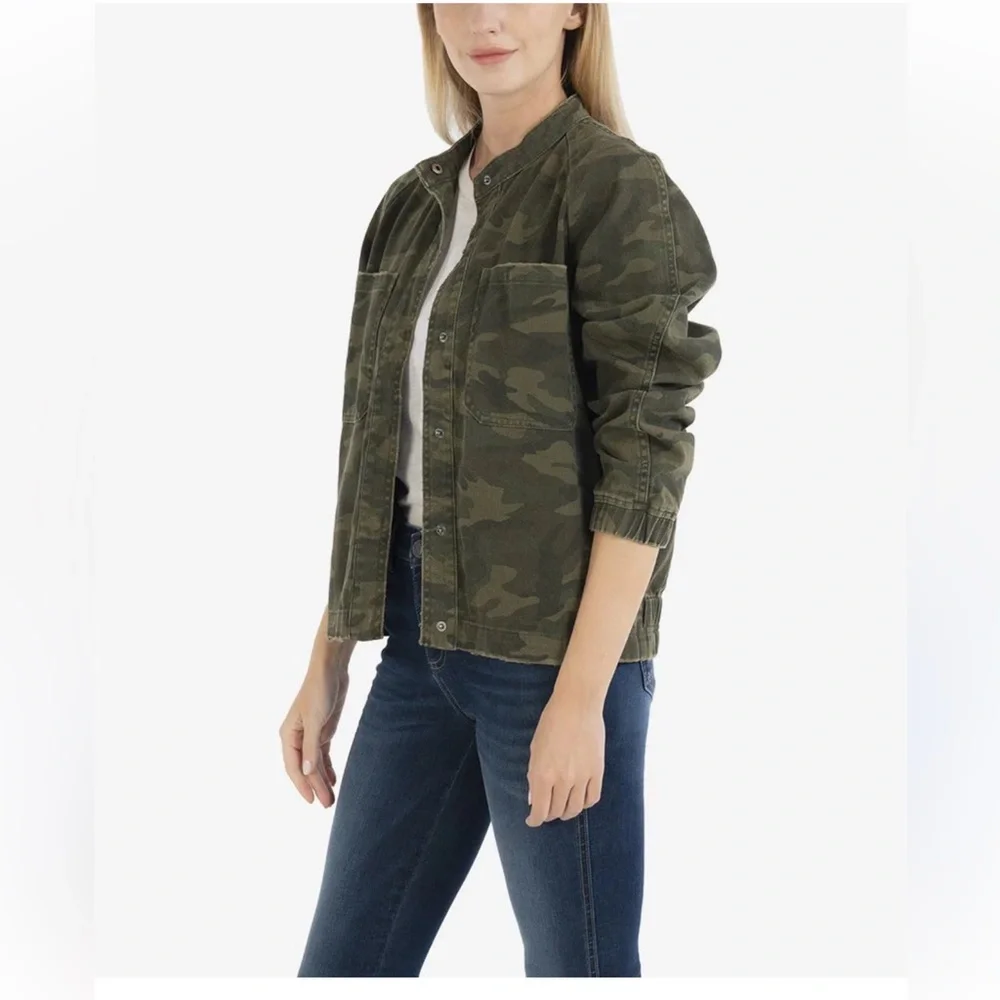 Kut from the Kloth Green Camo Bomber Jacket - Picture 2 of 9